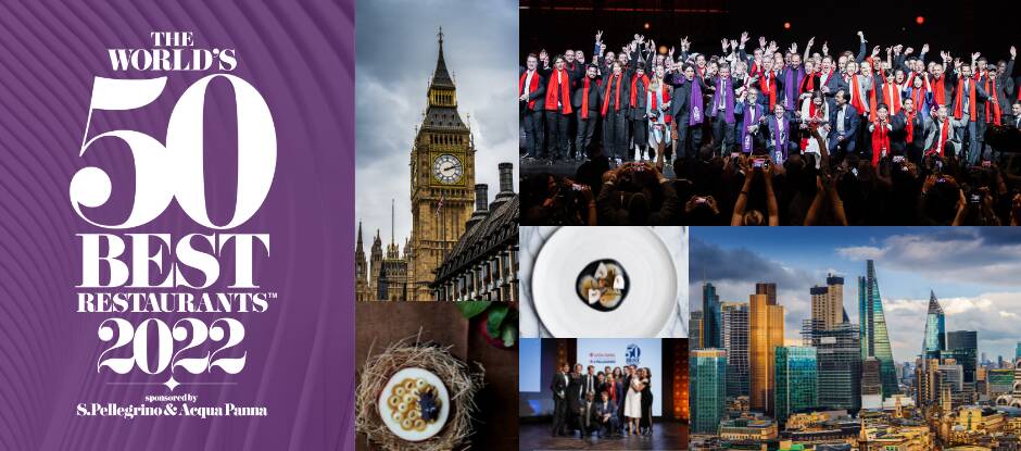 Landing in London: The World’s 50 Best Restaurants 2022 will be unveiled in the UK capital on 18th July